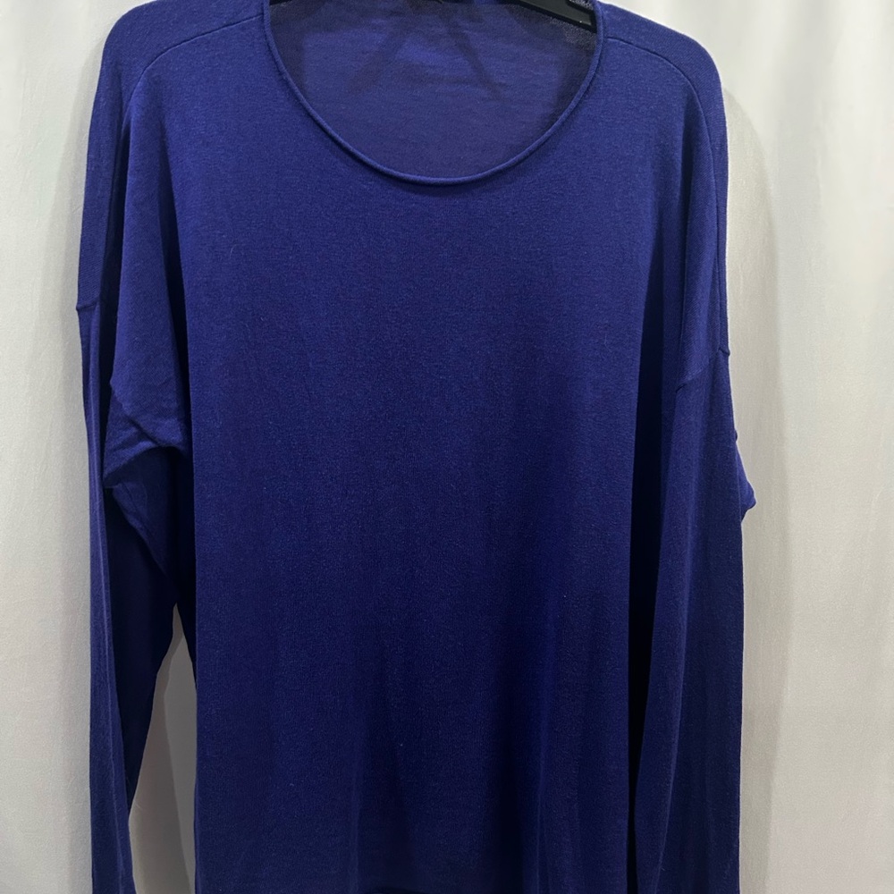 Eileen Fisher purple Knit Top LN
